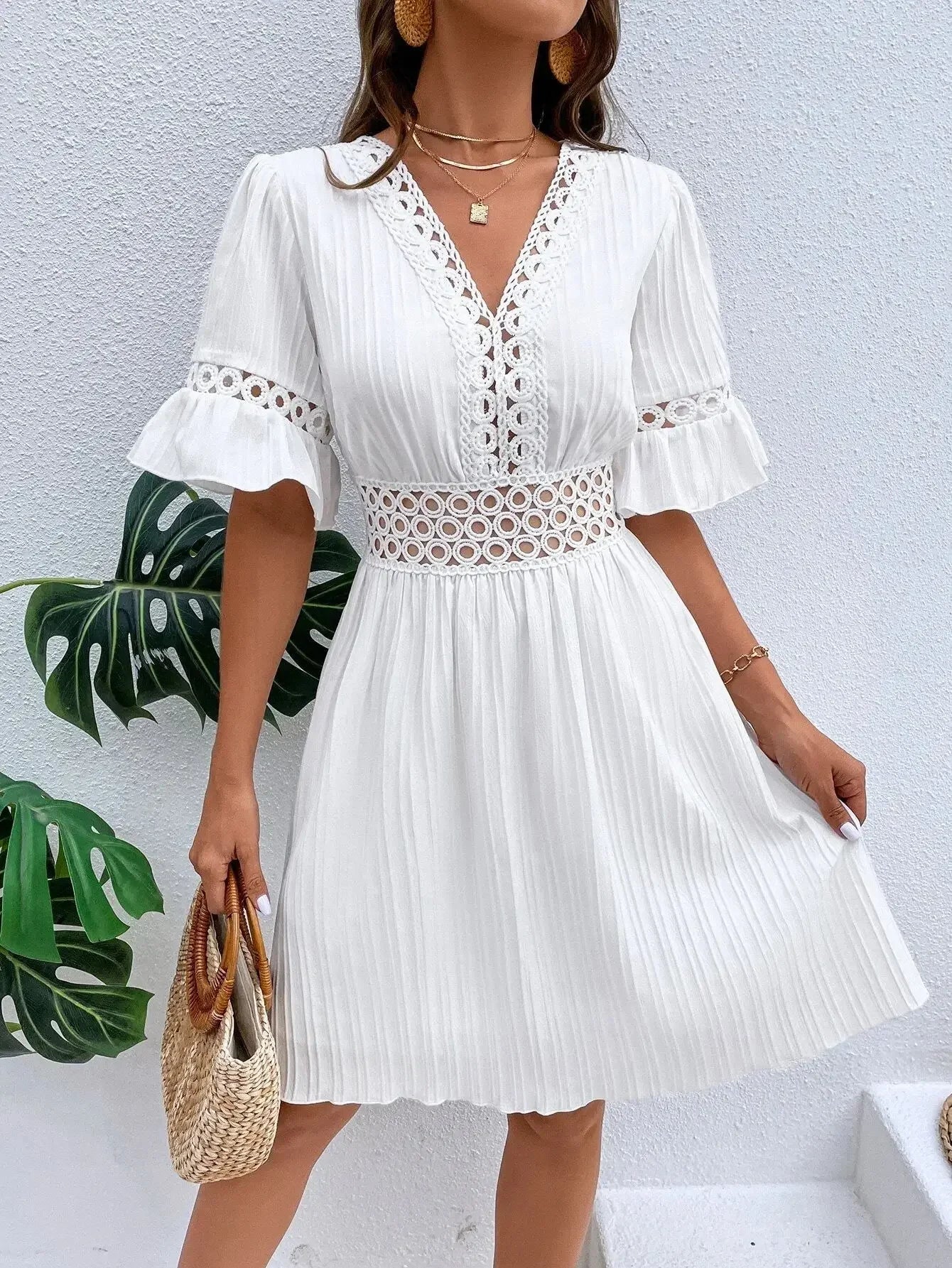 Women's Dress White Beach Dress