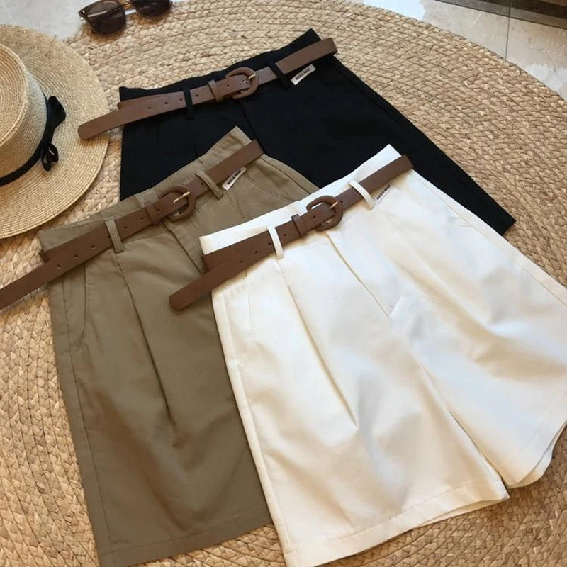 Wide Leg Shorts for Women Summer Thin Cotton