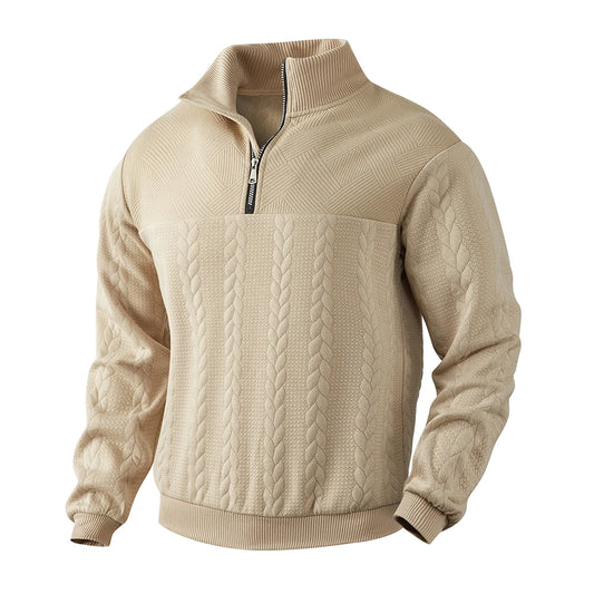 Sweatshirts Men Fashion Half Zipper Stand Collar Casual Hoodies