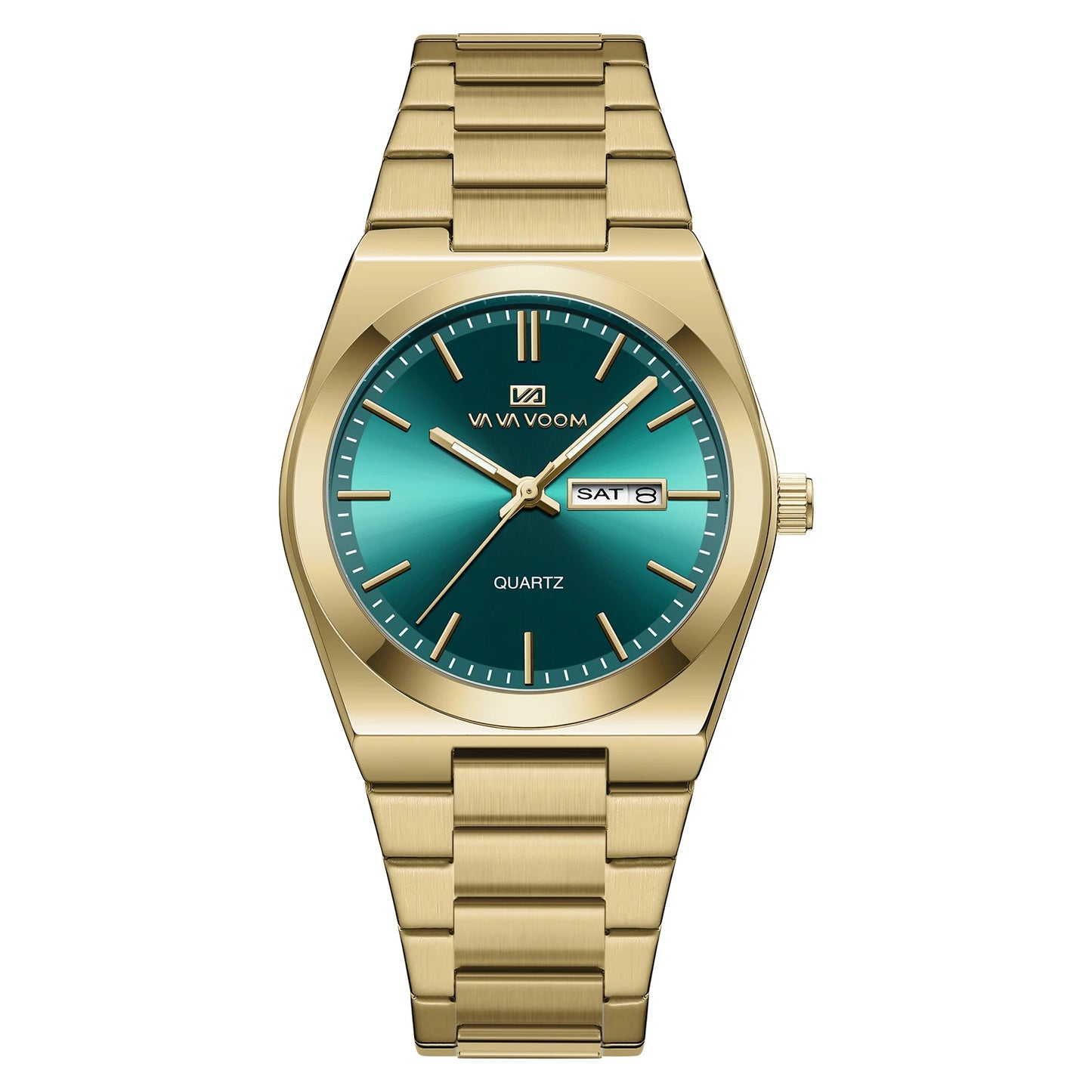 Men Business Watches Fashion Blue Silver Stainless Steel Strap 40mm Wine Barrel Shaped Top Brand Quartz Watch for Mens